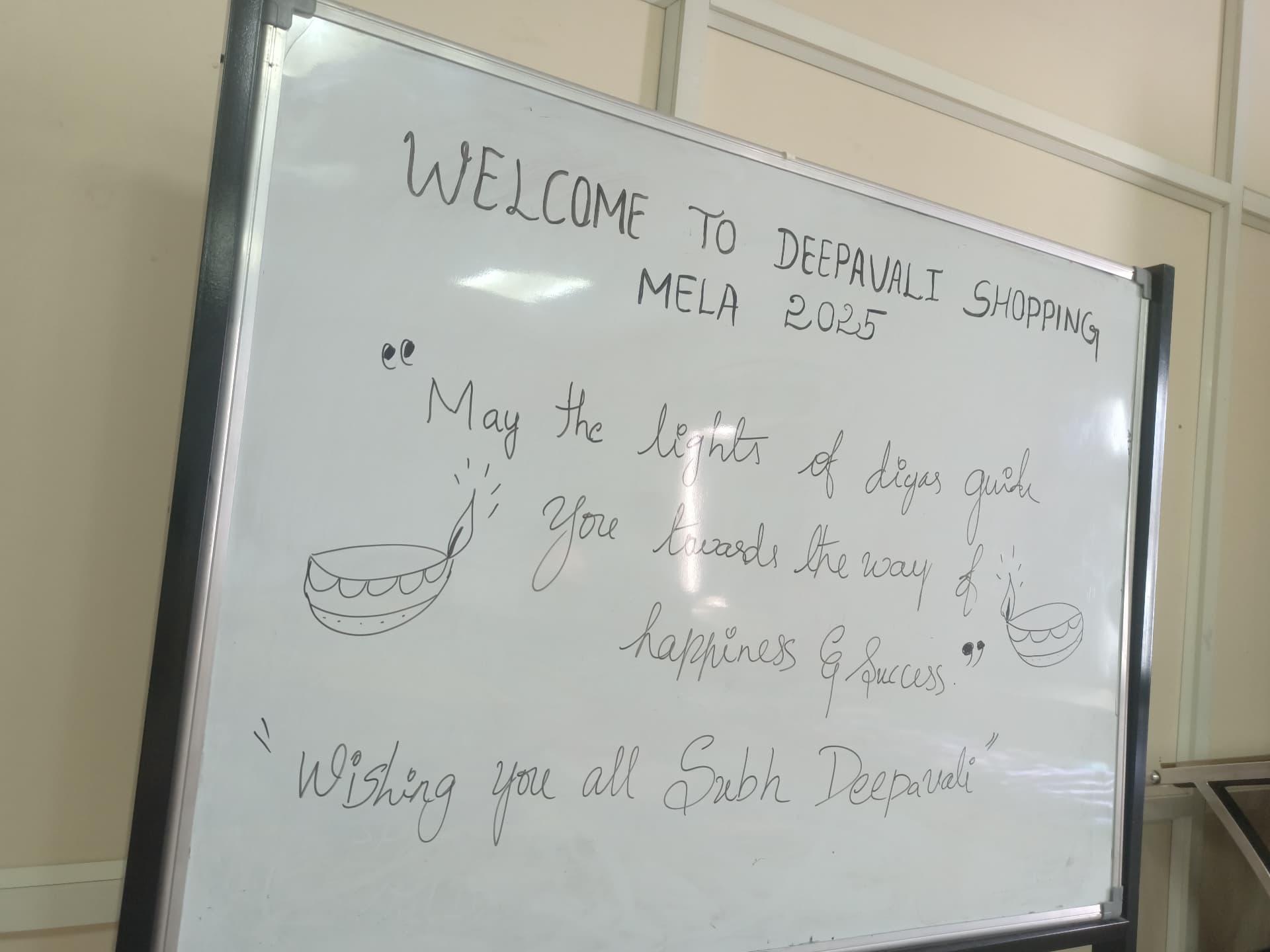 Welcome board for the Deepavali Shopping Mela 2025